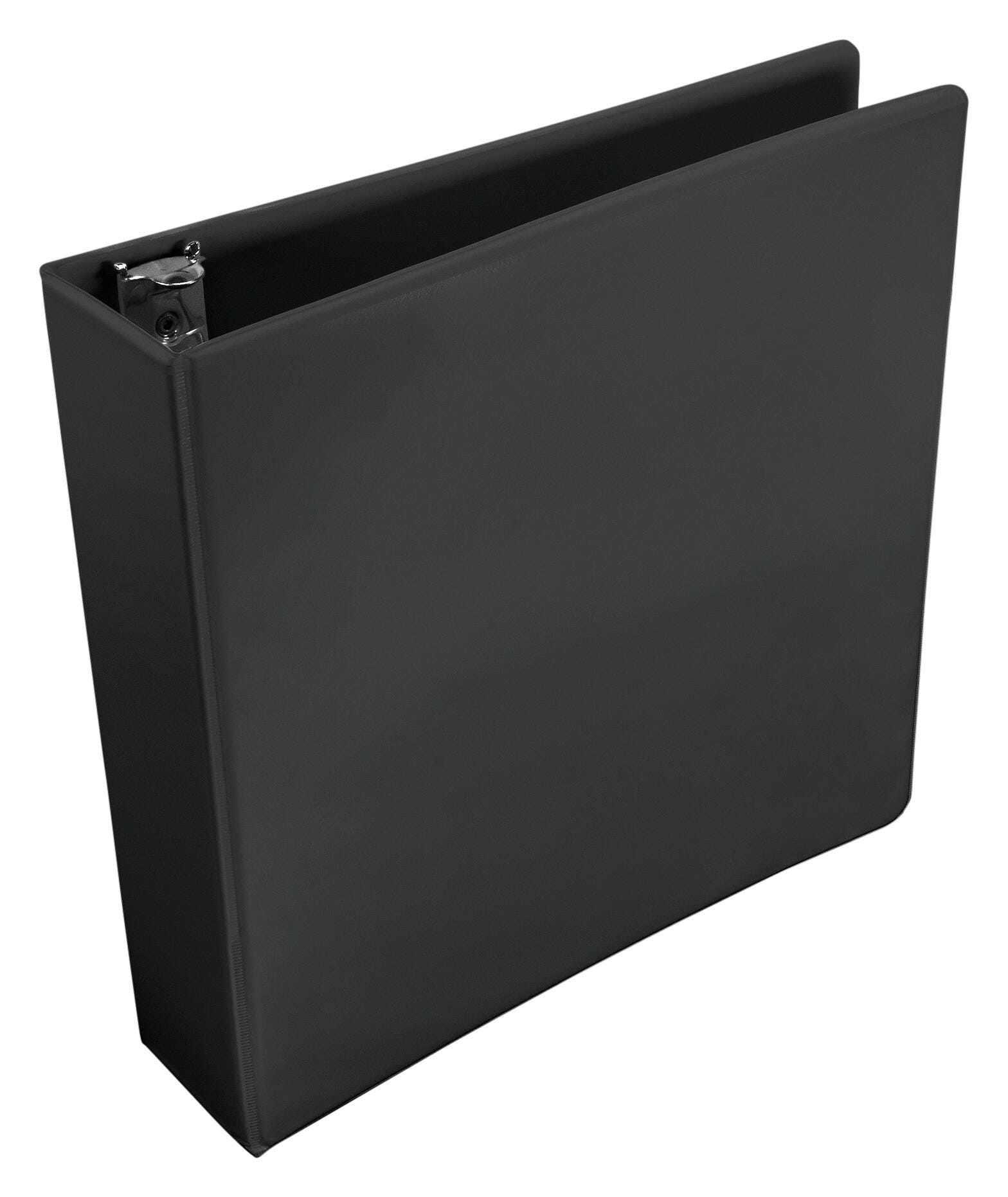 School Smart Polypropylene D-Ring View Binder, 2 Inch, Black